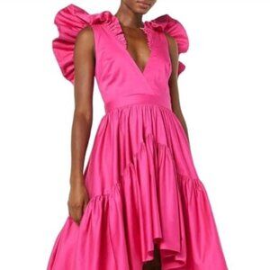 Pink Making the Cut Season Look Sienna's Ruffle High-Low Dress - Size XL